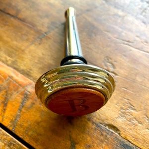 Classic Nambe initial B’ Wine Bottle Stopper
